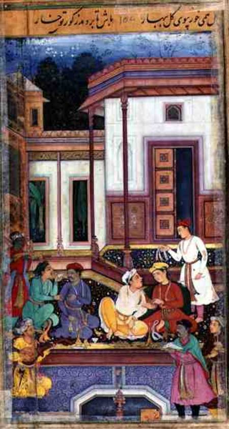 Young Prince Presiding Over a Drinking Party, from the manuscript of Hadiqat Al-Haqiqat (The Garden de Jaganath