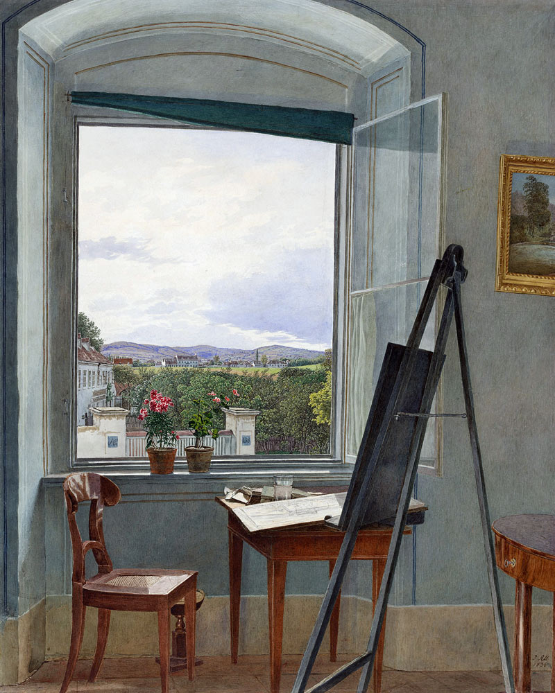View from the Artist's Studio in Alservorstadt toward Dornbach de Jakob Alt