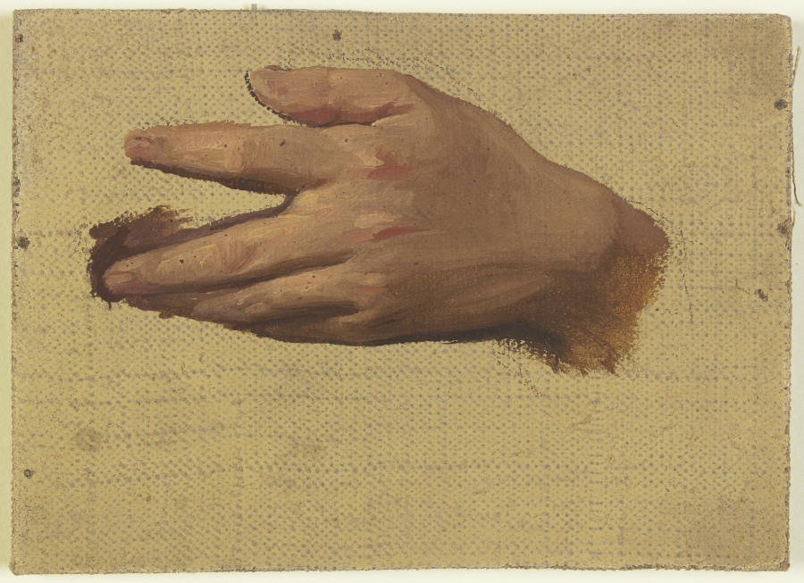 Study of a hand de Jakob Becker