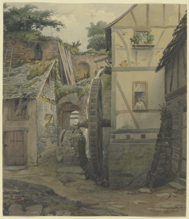 Village motif de Jakob Furchtegott Dielmann