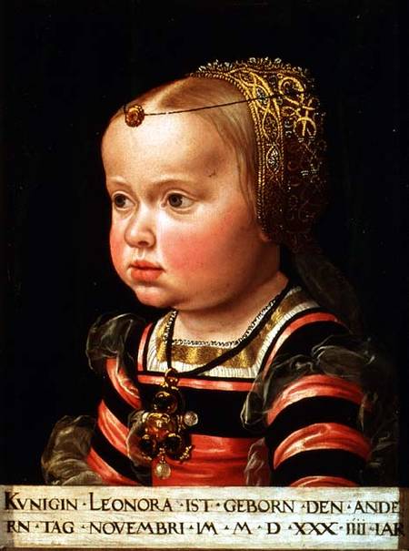Archduchess Eleanor of Mantua (1534-94), aged two de Jakob Seisenegger