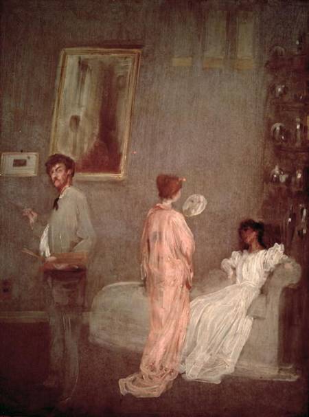 Whistler in his studio de James Abbott McNeill Whistler