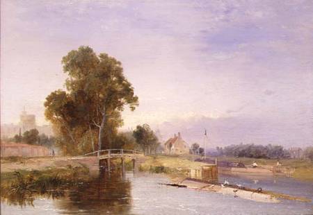 Barge by Lock Gate, Windsor Beyond de James Baker Pyne