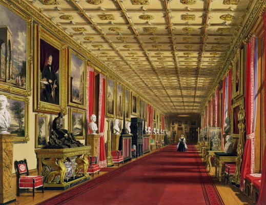South Corridor, Windsor Castle, 1838 (chromolitho) de James Baker Pyne
