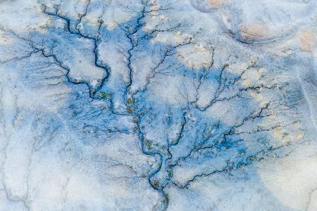 Aerial Absract of Desert Wash