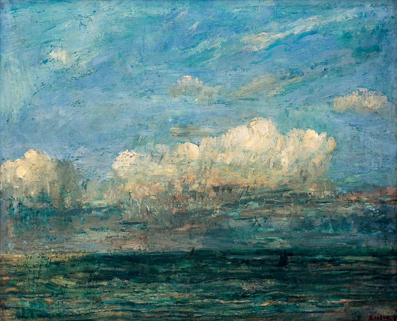 Seascape with white cloud de James Ensor