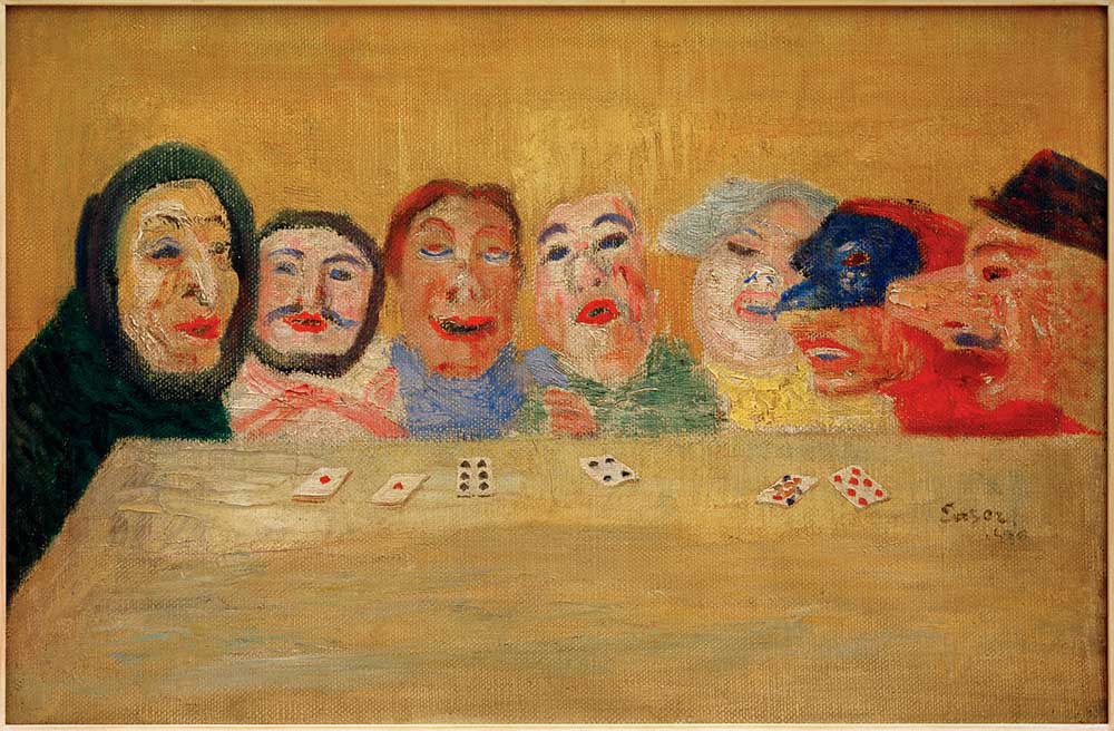 Card playing masks de James Ensor