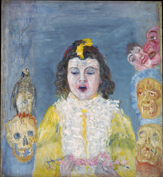 Girl with Masks (Communion) de James Ensor