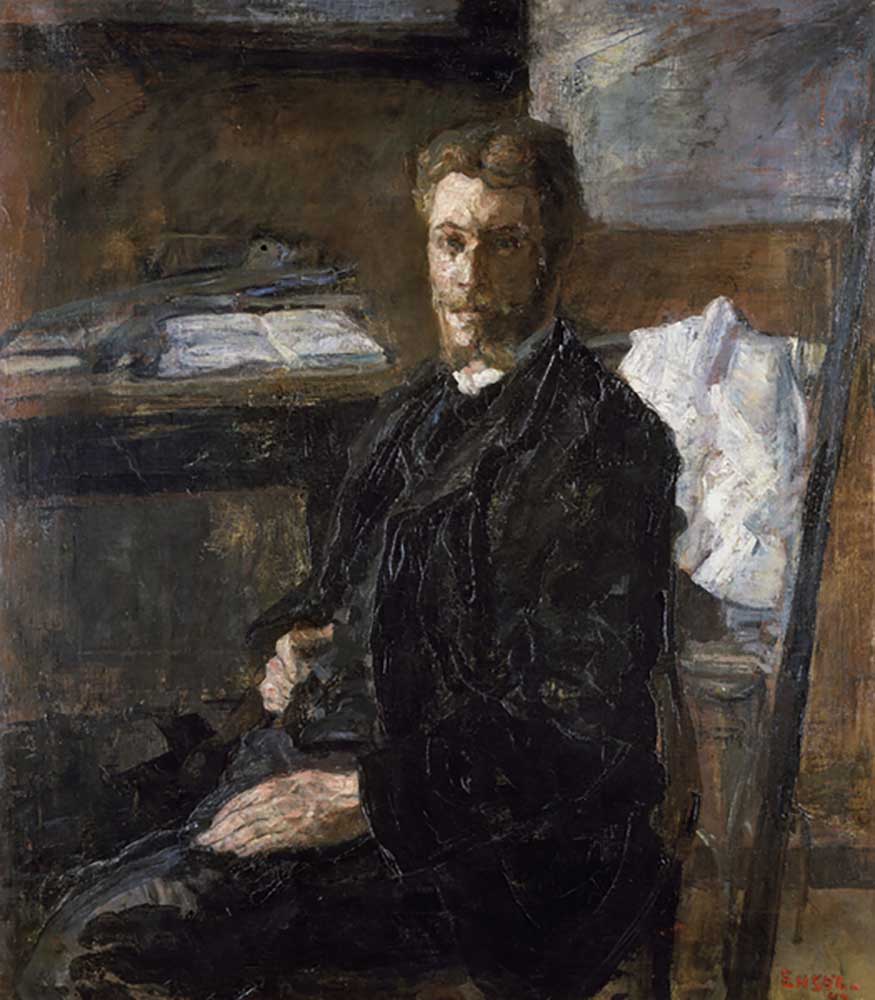 Portrait of the Artist Willy Finch (Portrait du peintre Willy Finch), 1882, by James Ensor (1860-194 de James Ensor