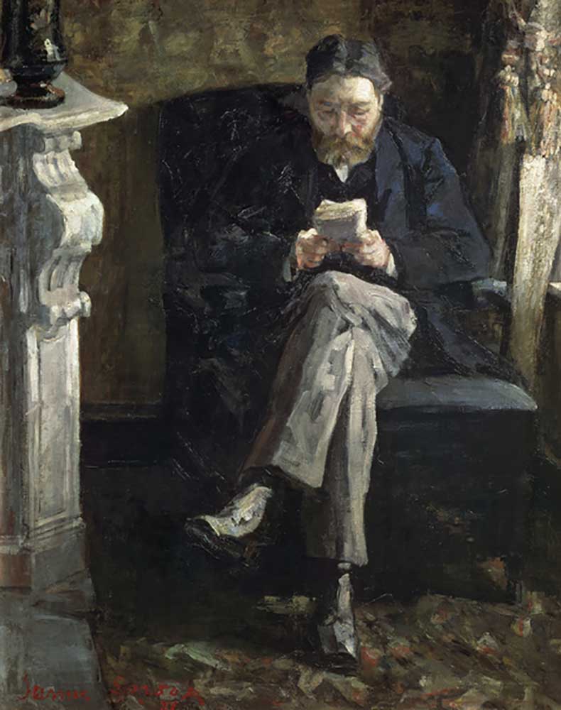 Portrait of the artists father, 1881, by James Ensor (1860-1949), oil on canvas. Belgium, 19th centu de James Ensor