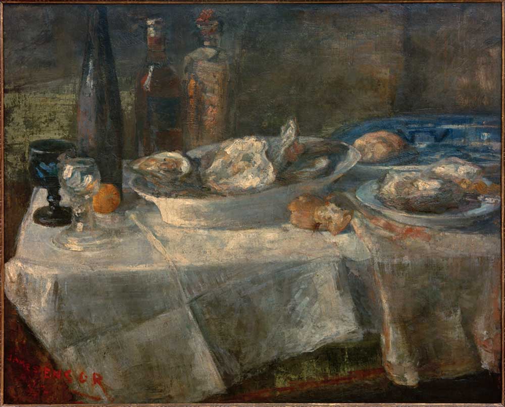 Still life with oysters de James Ensor