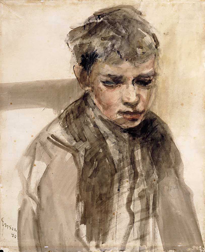 Study of a Young Boy; Etude de Jeune Garcon, 1890 de James Ensor