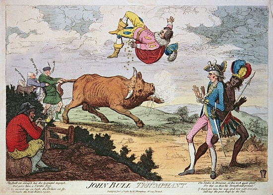 John Bull Triumphant, published by William Humphrey, 4th January 1780 de James Gillray