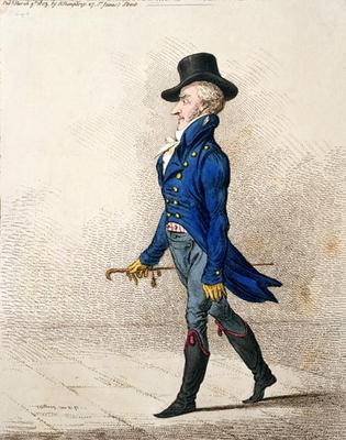 Portrait of a Man, published by Hannah Humphrey in 1803 (hand-coloured etching) de James Gillray