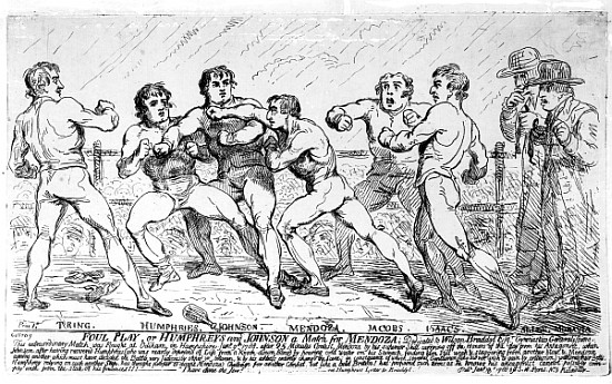 The Famous Battle Between Richard Humphreys and Daniel Mendoza, January 9th 1788 de James Gillray