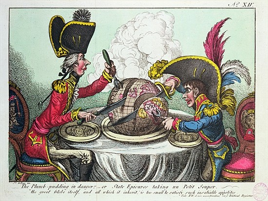 The Plum Pudding in Danger, 1805 (see also 152999) de James Gillray