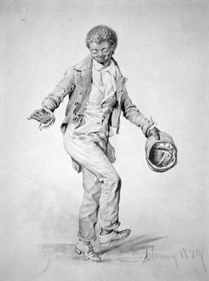 Negro boy dancing, 1839 (pencil on paper) de James Goodwin Clonney