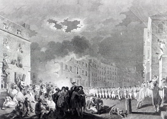 Riot in Broad Street, June 1780 de James Heath