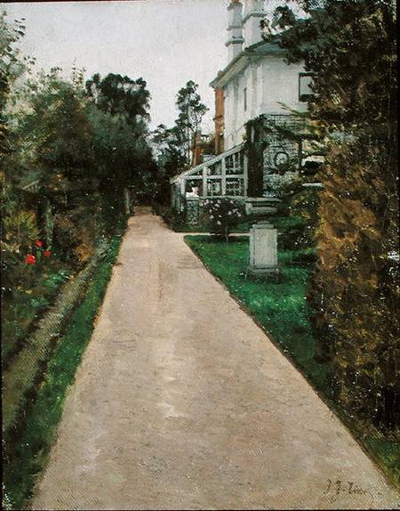The Garden of the artist's house de James Jacques Tissot
