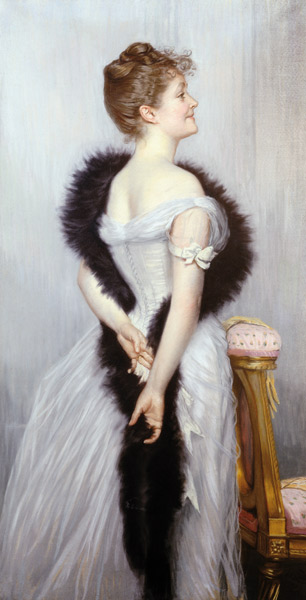 Portrait der Vicomtesse De Montmorand (1863-1924) de James Jacques Tissot