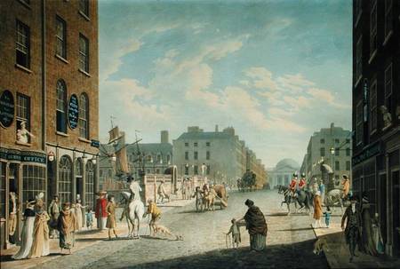 Capel Street with the Royal Exchange, Dublin de James Malton