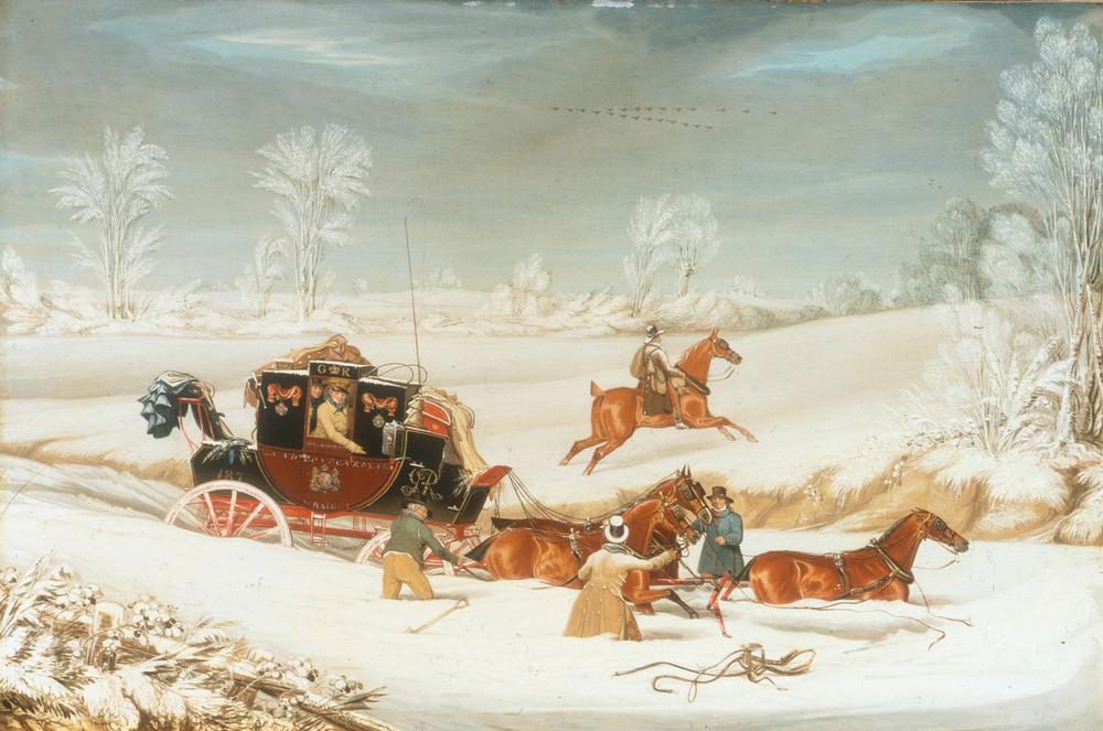 The Mailcoach in a Drift of Snow de James Pollard