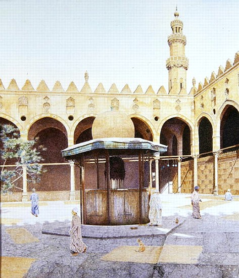The Kiosk in the Courtyard of the al-Maridani Mosque, Cairo, 1986 (oil on canvas)  de  James  Reeve