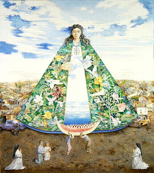 The Virgin of the Huasteca, 1988 (oil on canvas)  de  James  Reeve