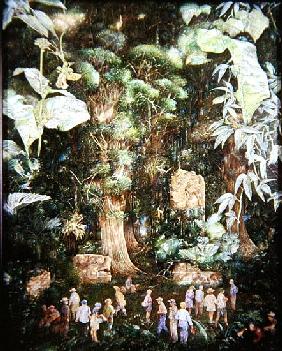 Jehovah''s Witnesses lost in the Jungle, 1989 (oil on canvas) 