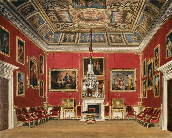 The Second Drawing Room, Buckingham House, from 'The History of the Royal Residences', engraved by T de James Stephanoff