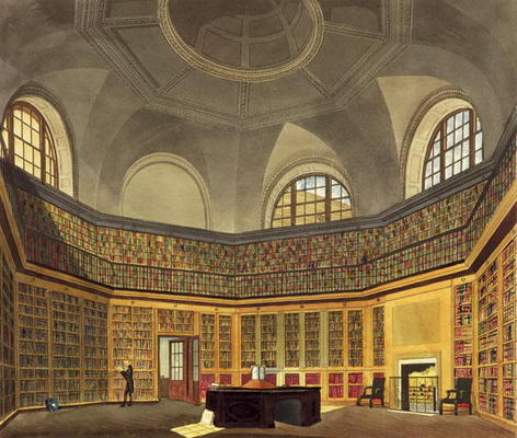 The King's Library, Buckingham House, from 'The History of the Royal Residences', engraved by R.G. R de James Stephanoff