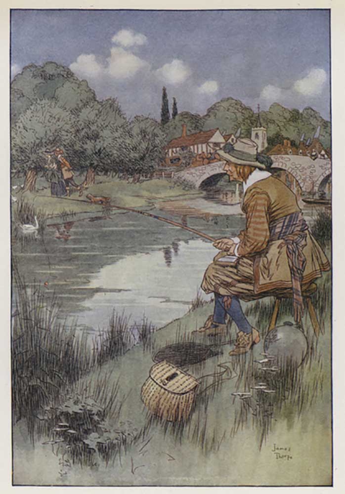 Illustration for The Compleat Angler by Izaak Walton de James Thorpe