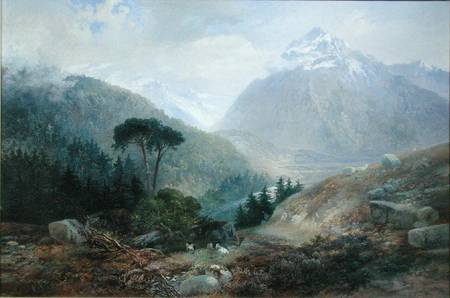 The View Toward the Fenderthal, Tyrol de James Vivien de Fleury