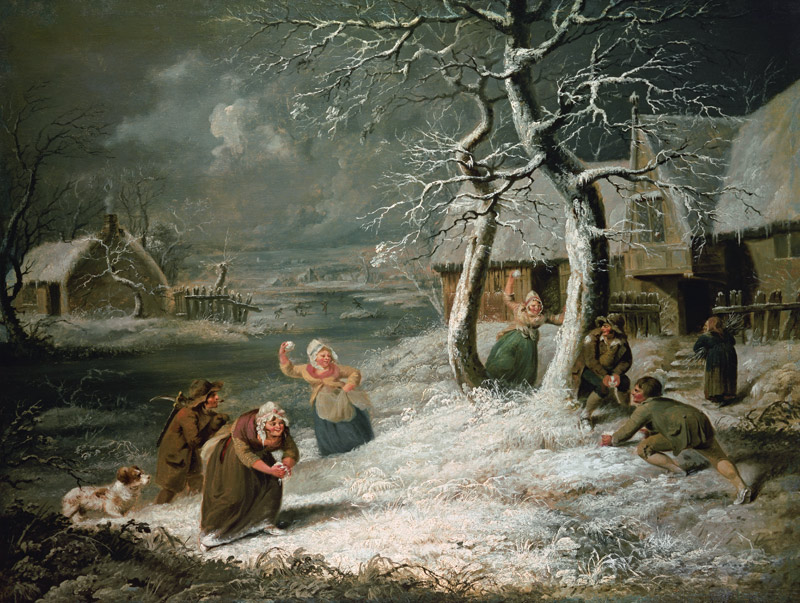 Peasants Snowballing de James Ward