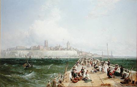 A View of Margate from the Pier de James Webb