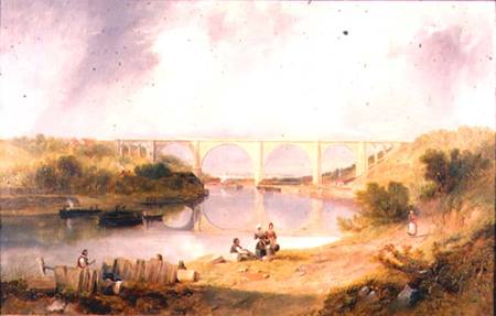 Victoria Bridge over the River Wear de James Wilson Carmichael