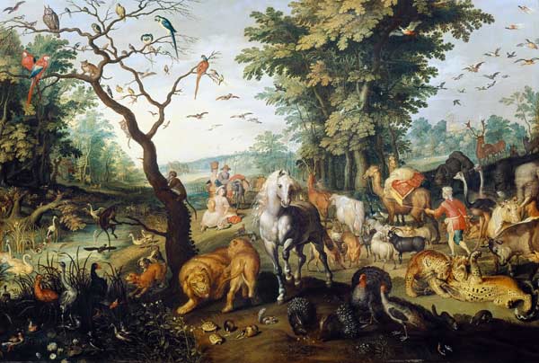 Noé guiando los animales al arca de Jan Brueghel (El Viejo)