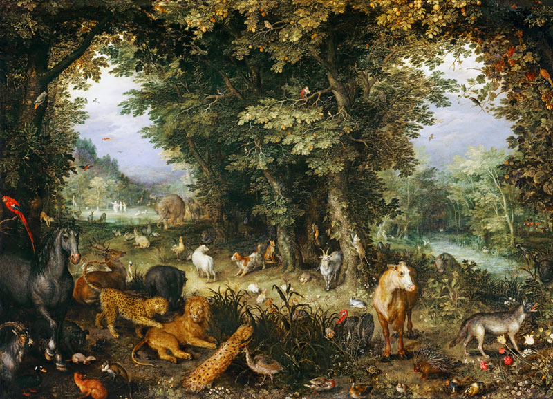 The earthly paradise. de Jan Brueghel (El Viejo)