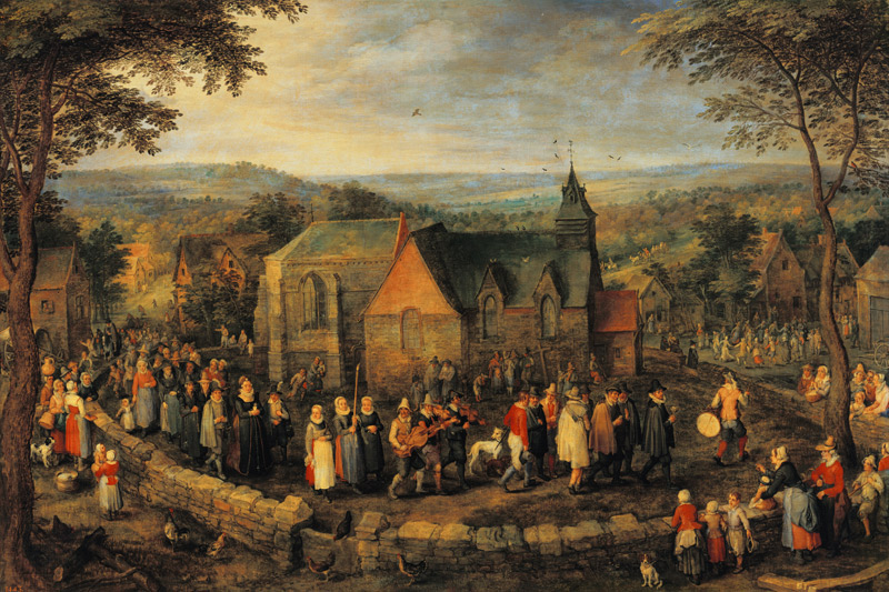 The wedding procession in the country de Jan Brueghel (El Viejo)