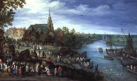 The Annual Parish Fair in Schelle de Jan Brueghel (El Viejo)