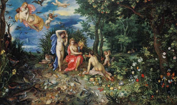 Ceres and the four Elements (figures by Hendrick v. Balen) de Jan Brueghel (El Viejo)