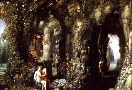 A Fantastic cave with Odysseus and Calypso de Jan Brueghel (El Viejo)
