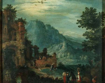 Landscape with classical ruins de Jan Brueghel (El Viejo)