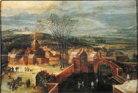 Landscape with Skaters de Jan Brueghel (El Viejo)