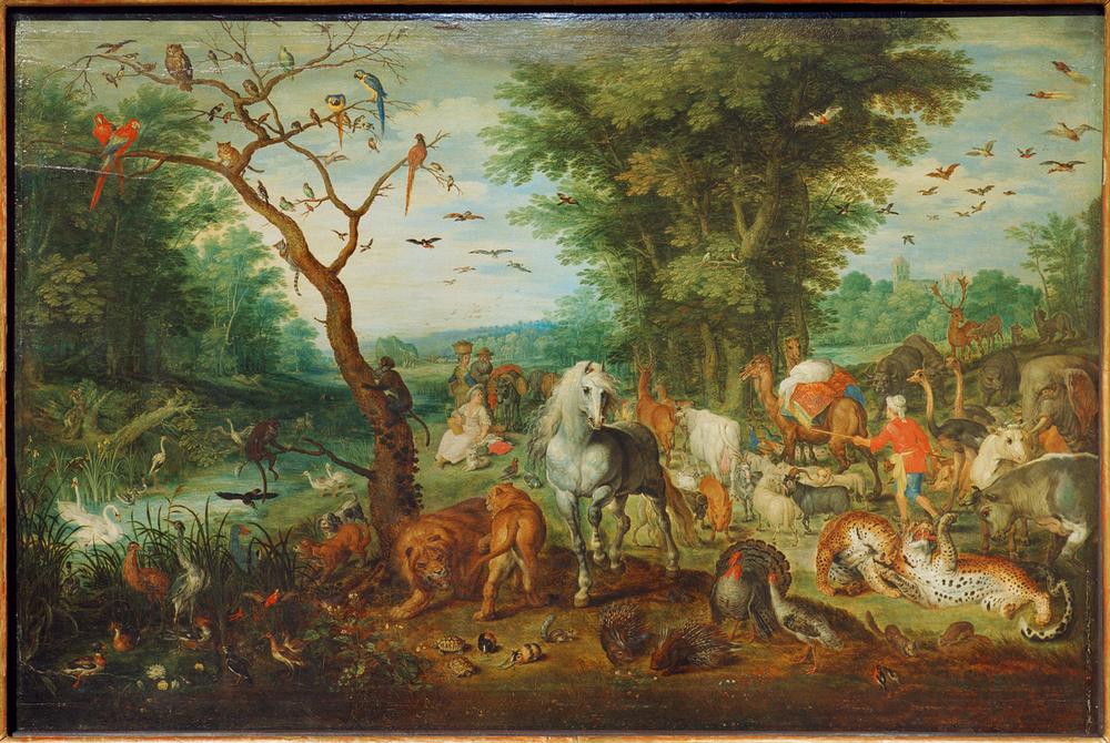 Paradisical landscape with Noah’s Ark. de Jan Brueghel (El Viejo)