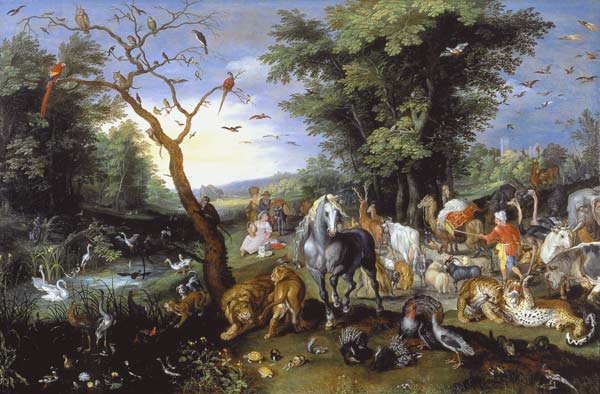 Llevando los animales al arca de Noé de Jan Brueghel (El Joven)