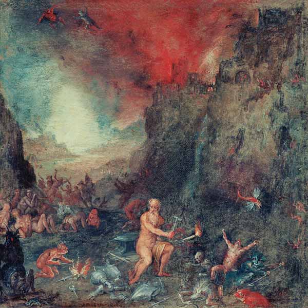 Brueghel / Forge of Vulkan de Jan Brueghel (El Joven)