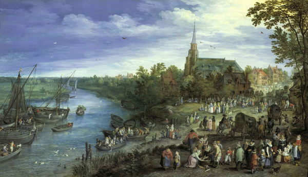 Brueghel, the Elder, Village Market. de Jan Brueghel (El Joven)