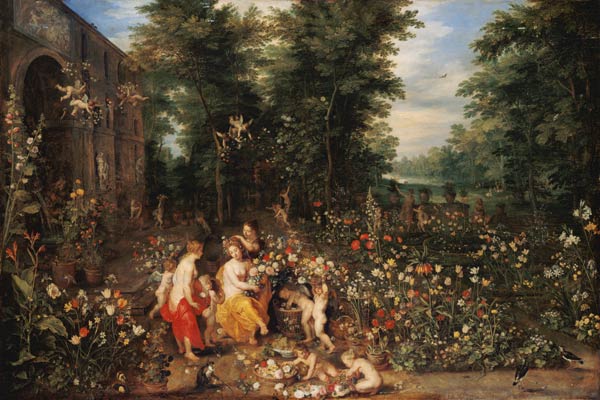 Jan Bruegel t. E. / Flora in the Garden de Jan Brueghel (El Joven)