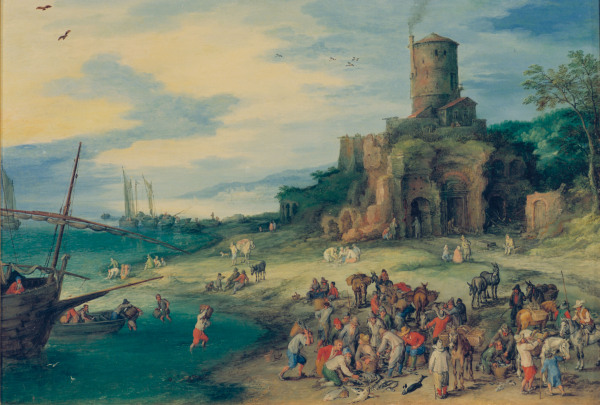 J.Brueghel d.Ä., Seelandsch.Scipionengr. de Jan Brueghel (El Joven)